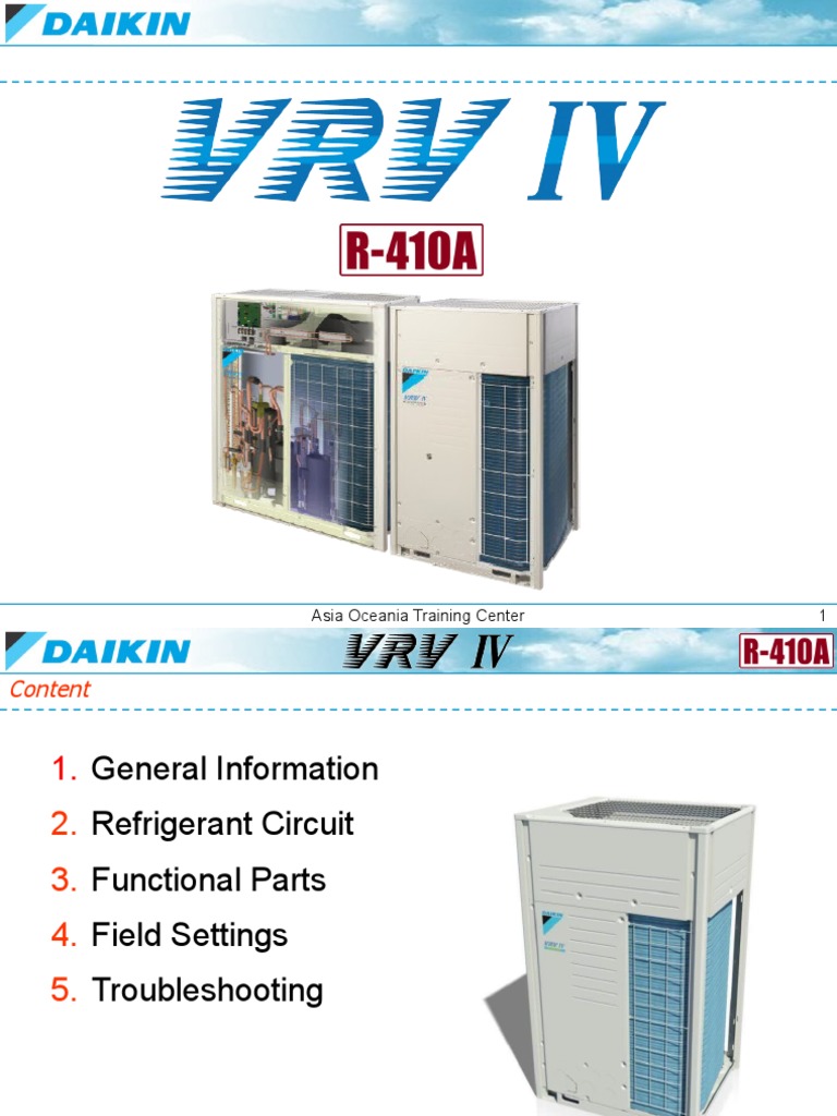 Daikin VRV 4 Service Manual Overview | PDF | Electrical Engineering ...