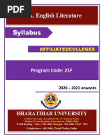 Syllabus: B. A. English Literature