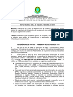 REFERÊNCIAS DE CUSTOS DO PAC PARA SANEAMENTO