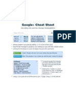 Google+ Cheat Sheet