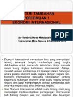 Materi Tambahan Pertemuan 1 Ekonomi Internasional