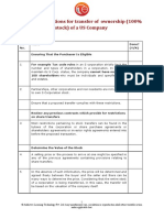 Day 1 - Giveaway 2 - Checklist of Actions For Transfer of Ownership of A US Company