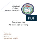 Adsorption and Ion Exchange Processes in Chemical Engineering