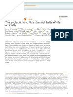 Bennett Et Al 2021 The Evolution of Critical Thermal Limits of Life On Earth