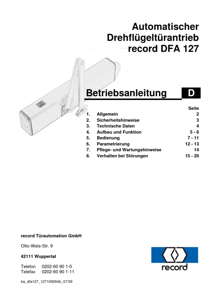 Betrieb Dfa127 | PDF