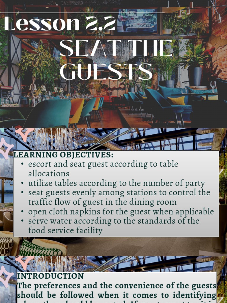LESSON 2 Seating The Guest PDF