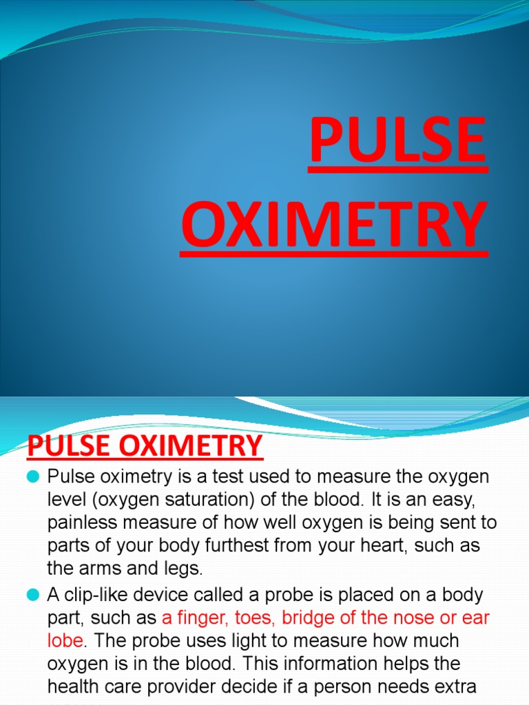 3 4 Pulse Oximetry PDF