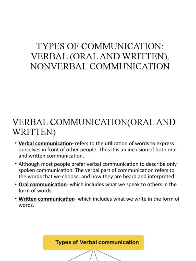 Types of Communication | PDF | Nonverbal Communication | Communication