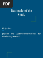 Rationale of The Study