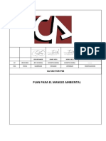 Ca-Sso-For-P08 Plan para El Manejo Ambiental