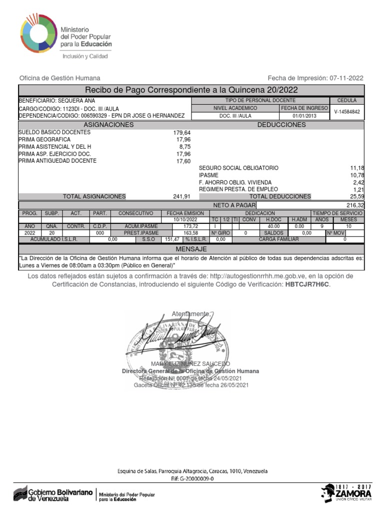 Recibo de Pago | PDF