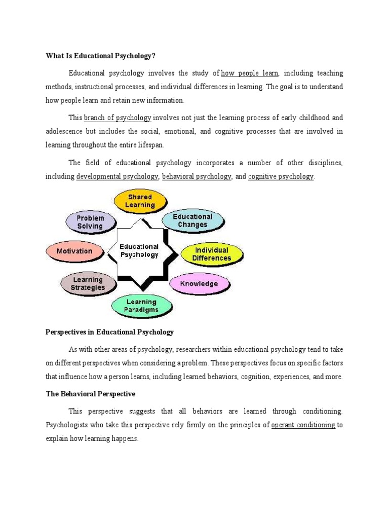 What Is Educational Psychology Pdf