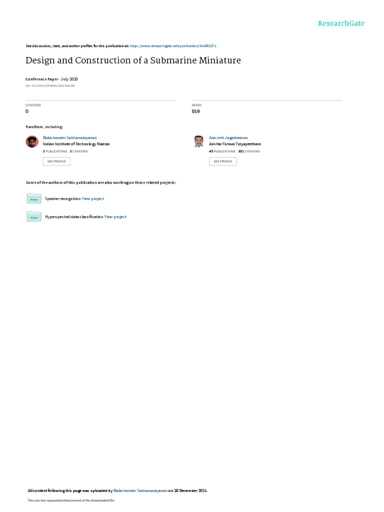 Submarine Pdf Electric Motor Submarines