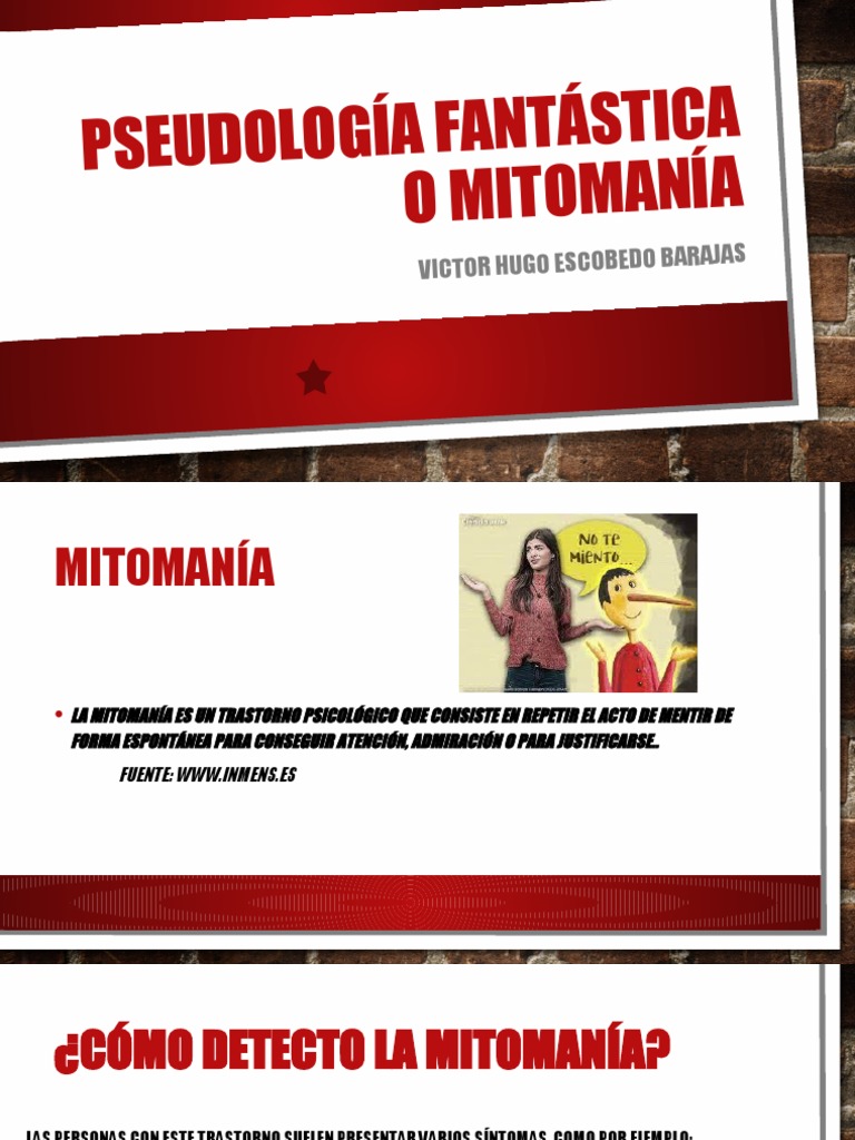 Pseudología Fantástica o Mitomanía | PDF