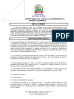 Processo seletivo para contratação de estagiários em Santa Cruz de Minas