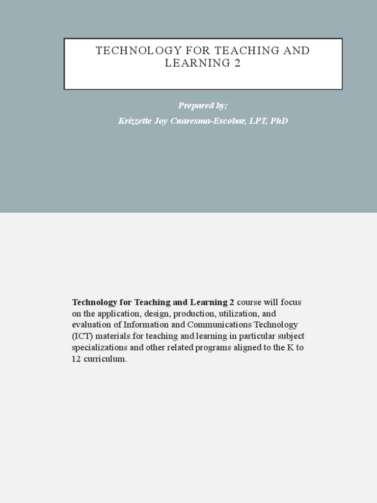 Integrating Technology in Education | PDF | Project Based Learning ...