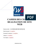 Cahier de Charges Projet Site Internet La Congolaise Des Eaux