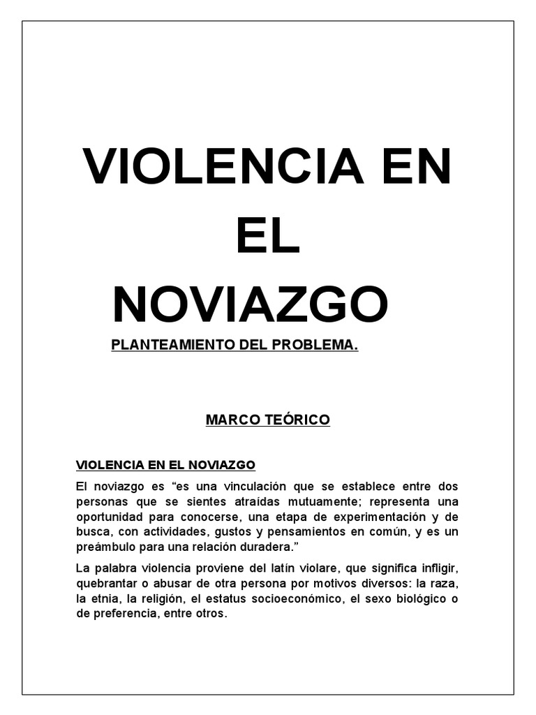 Violencia en El Noviazgo | PDF | Violencia | Psicología Social