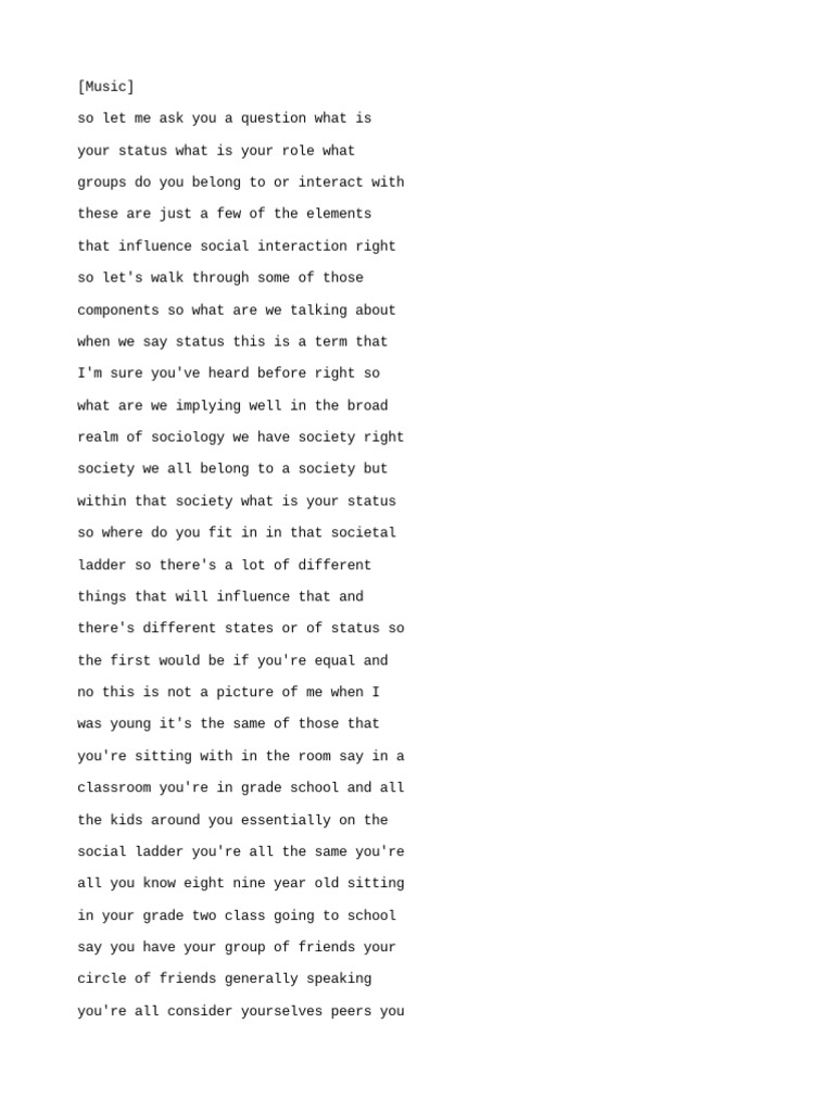 (English (AutoGenerated) ) Status & Roles (Elements of Social