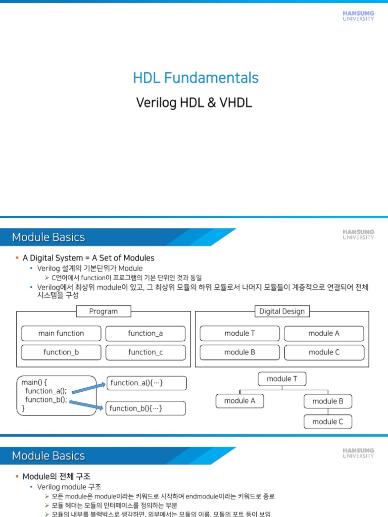 VerilogHDL Fundamentals | PDF
