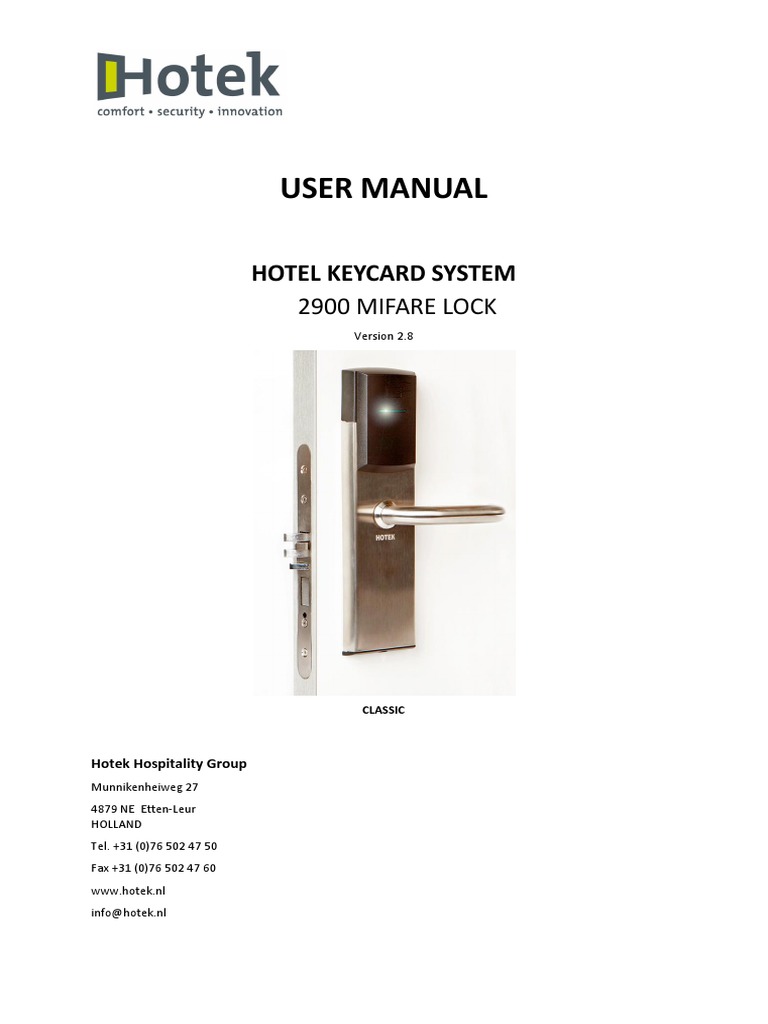 Hotek 2900 Keycard System Manual | PDF | Microsoft Sql Server ...