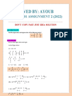 MTH 501 Assigment 2 (2022) - Vuanswer