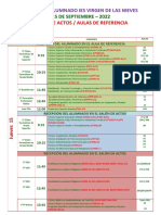 Calendario de Recepción de Alumnado 22 23