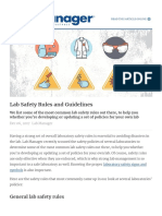 Lab Safety Rules and Guidelines