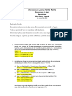 ESTATÍSTICA Mini Teste 1ªParte 16.04.2020 Correção