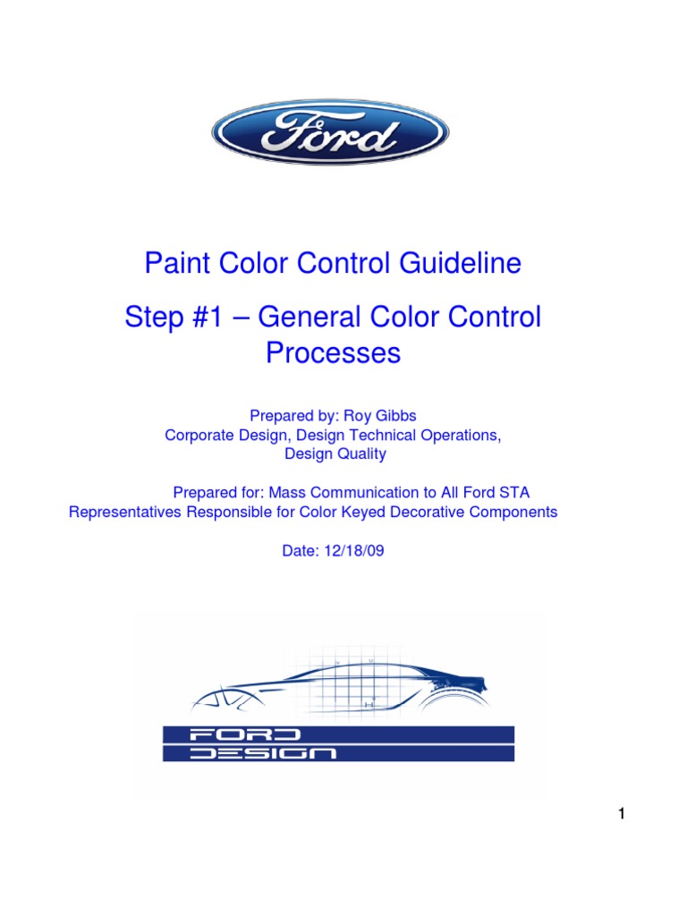 Ford Color Control Guidelines | PDF | Color | Paint