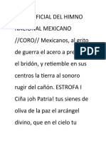 Letra Oficial Del Himno Nacional Mexicano