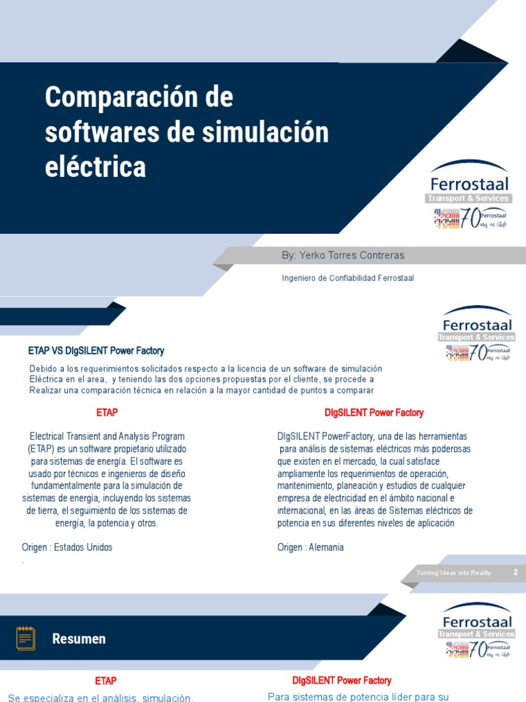 Comparacion ETAP VS POWER FACTORY PDF