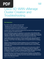 Cisco Sd-Wan Vmanage Cluster Creation and Troubleshooting