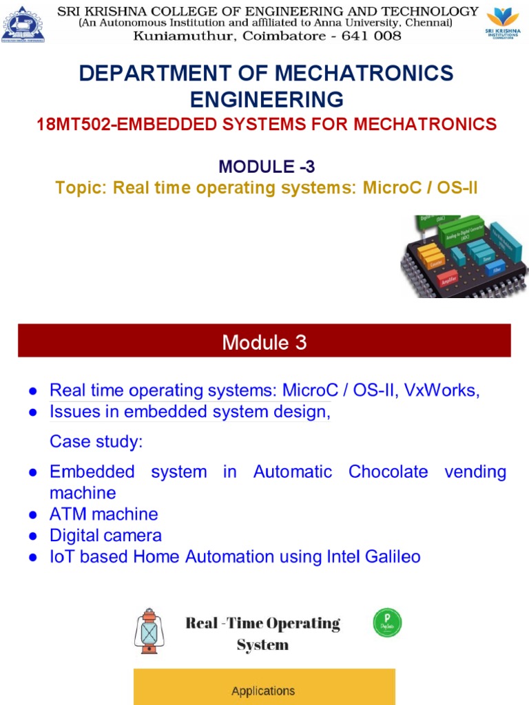 Overview of µC/OS-II RTOS Features | PDF | Embedded System | Operating ...