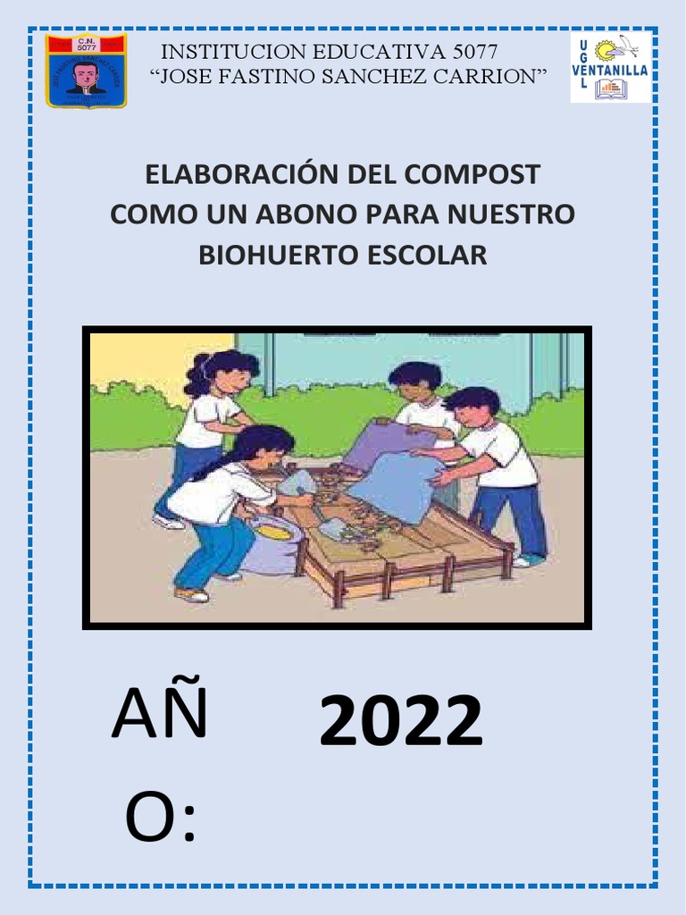 Compostaje Escolar: Abono Ecológico | PDF | Compost | Fertilizante