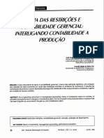 TEORIA DAS RESTRIÇOES E CONTABILIDADE GERENCIAL