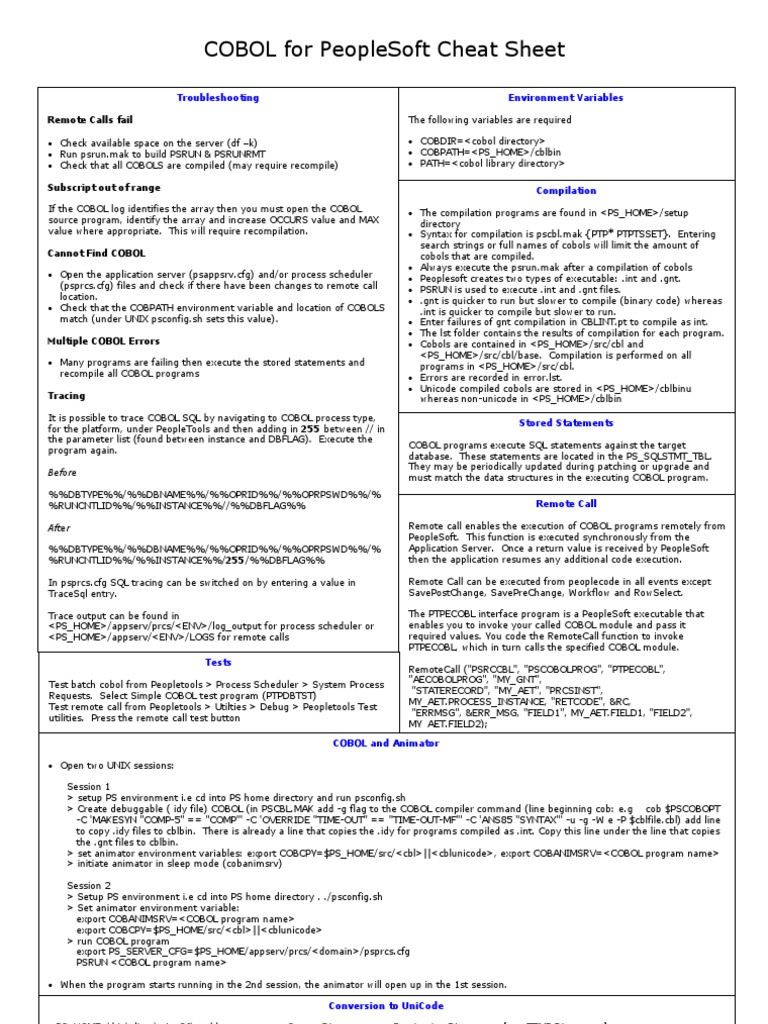 CS-Cobol For People Soft | PDF | Computers
