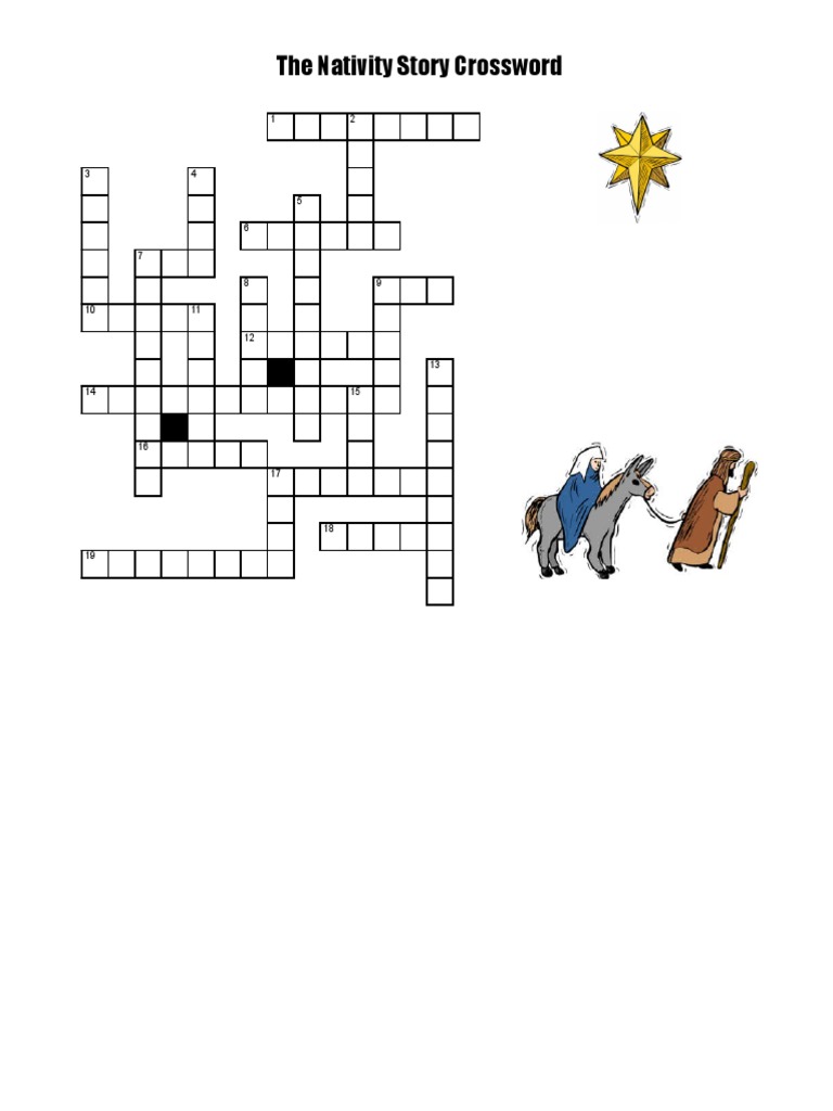 Nativity Crossword Hard PDF Nativity Of Jesus Biblical Magi