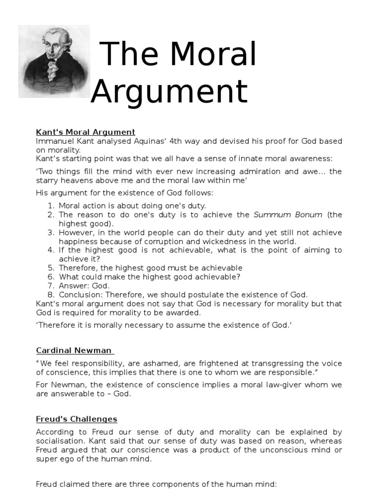 what is a moral argument essay