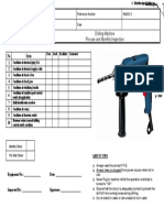 Drilling Machine Inspection Checklist