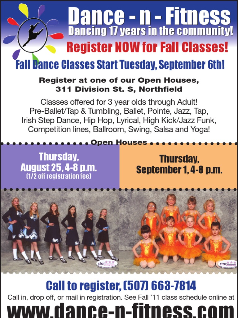 Register for Fall Dance Classes Now! | PDF | Art