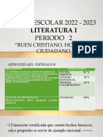 EXAMEN DE LITERATURA 1 PERIODO 2 Instituto Salesiano Carlos Gomez