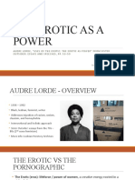 Audre Lorde - The Erotic As A Power