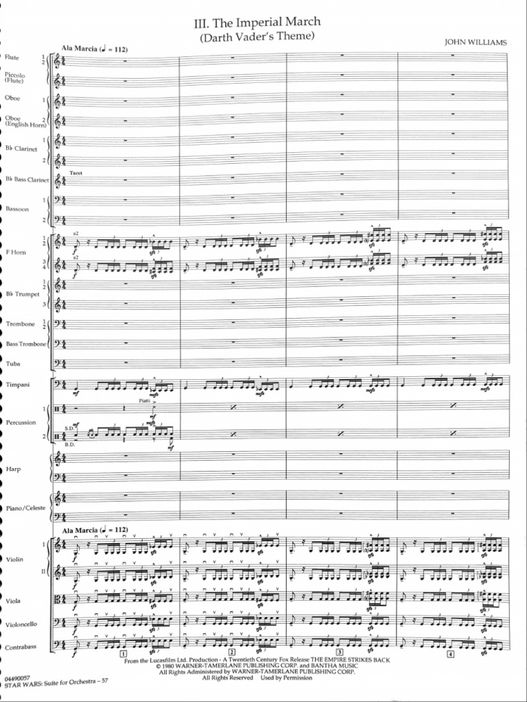 Star Wars 3. Imperial SCORE | PDF
