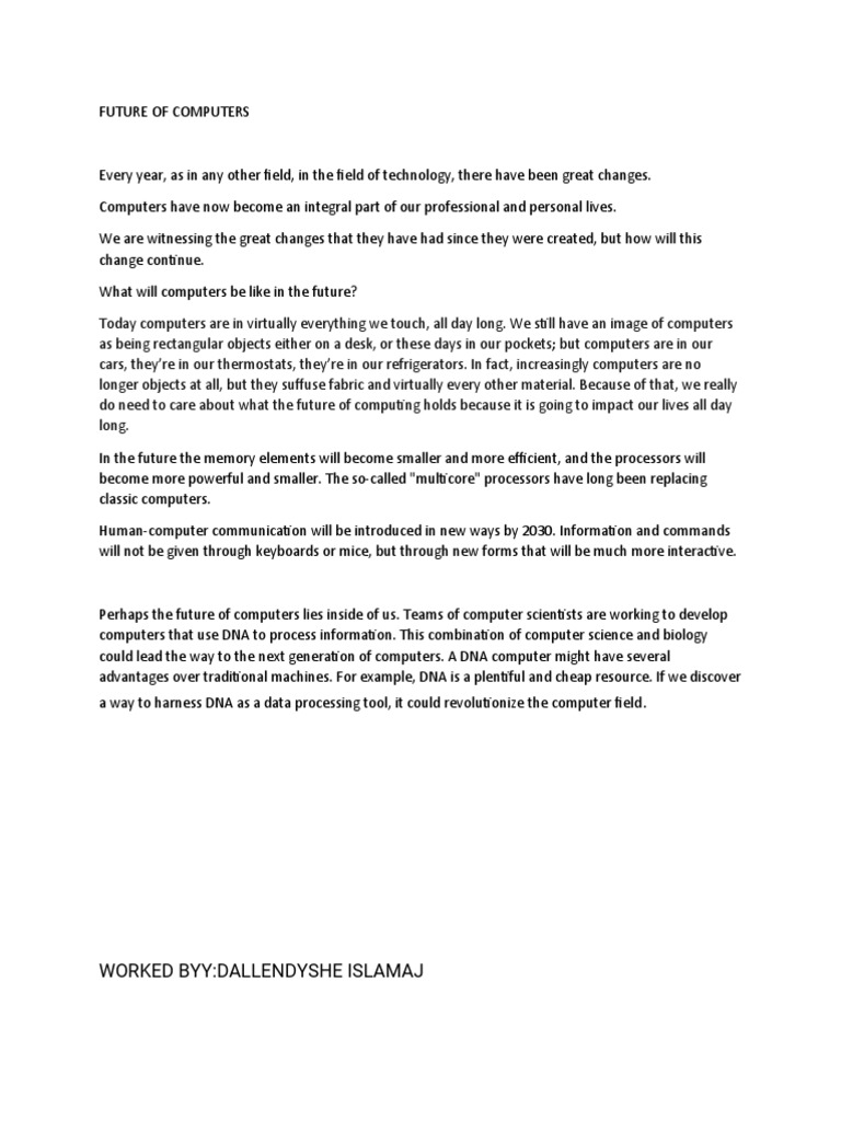 Future of Computers | PDF