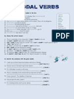 Modal Verbs Worksheet