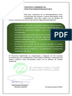 Politica Ambiental de Ip Proyectos Industriales Spa - 2022