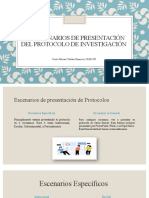 3.2 Escenarios de Presentación Del Protocolo de Investigación