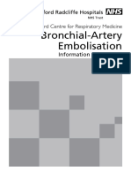 Bronchial Artery Embolisation Procedure Explained