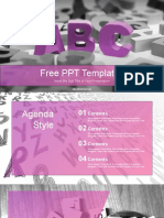 ABC English Alphabet Blocks PowerPoint Template